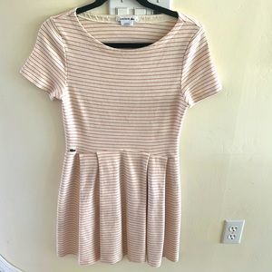 Lacoste white and pink dress